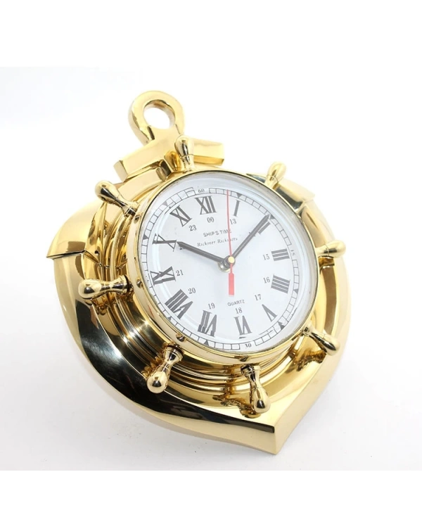 Pirinç Çapa Tasarımlı Dümenli Saat 2080