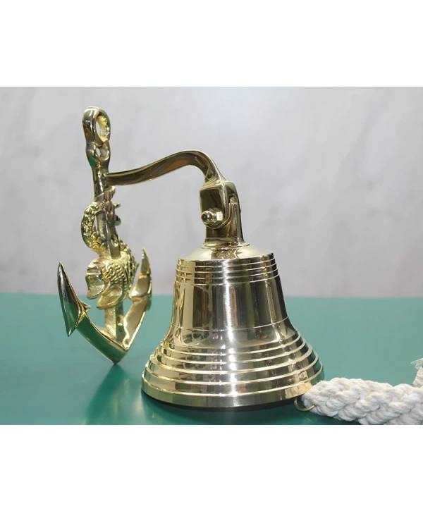 Pirinç Duvara Asmalı Çapalı Çan 6098