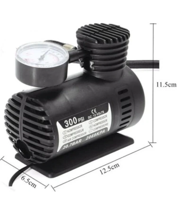 Plastik Gövdeli Siyah Mini Hava Kompresörü