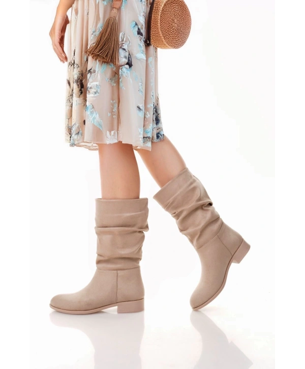 Plod Bej Süet Çizme