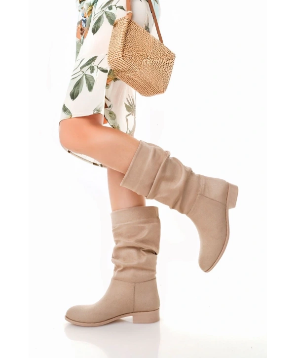 Plod Bej Süet Çizme