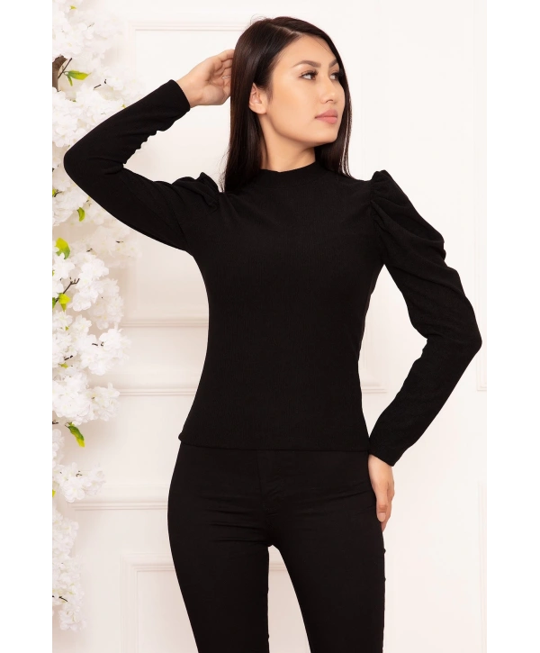 Prenses kol bluz siyah w3125