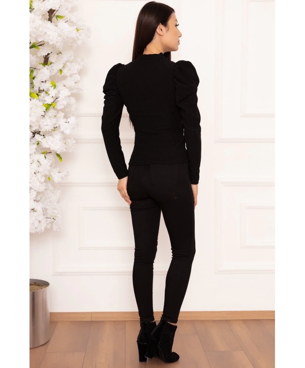 Prenses kol bluz siyah w3125