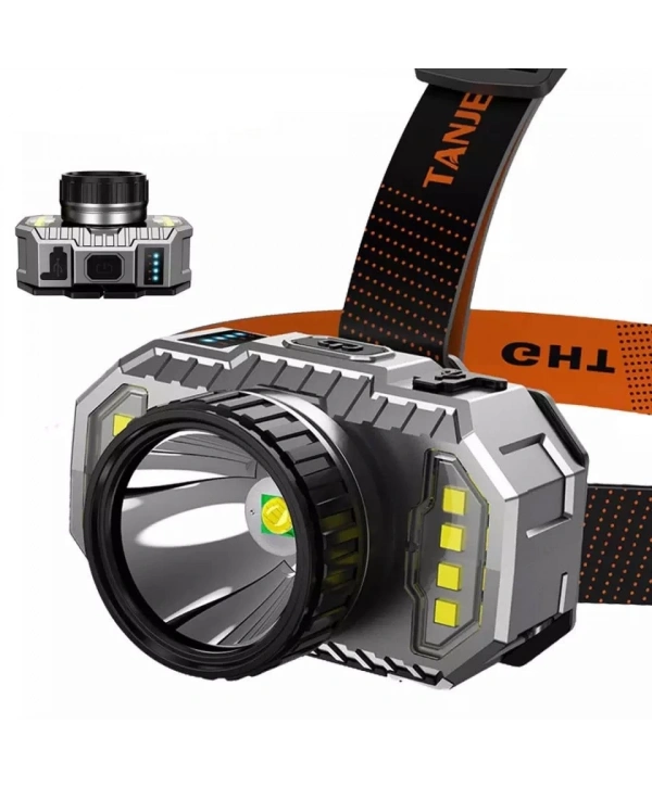 Ps-010 800 Lümen Şarj Göstergeli Cob Led Usbli Şarjlı Kafa Lambası