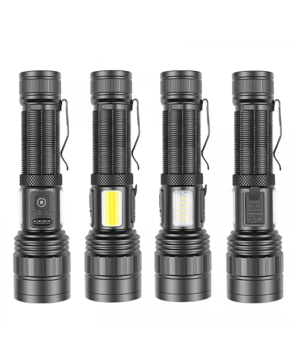 Ps-6153 10000 Lümen Zoomlu Mıknatıslı Tg Cob Led Powerbank Özellikli Profesyonel El Feneri