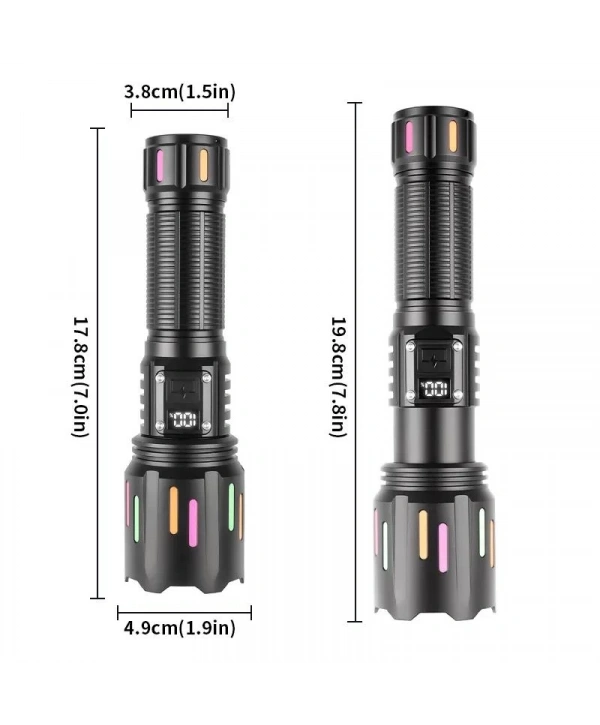 Ps-9954 30w Zoomlu Led Powerbank Özellikli Şarjlı Profesyonel El Feneri