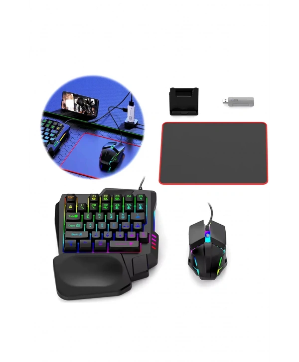 Pubg Mobil Oyun Kiti 5in1 Bt5.3 Klavye Mouse Dönüştürücü Seti Pugb Seti