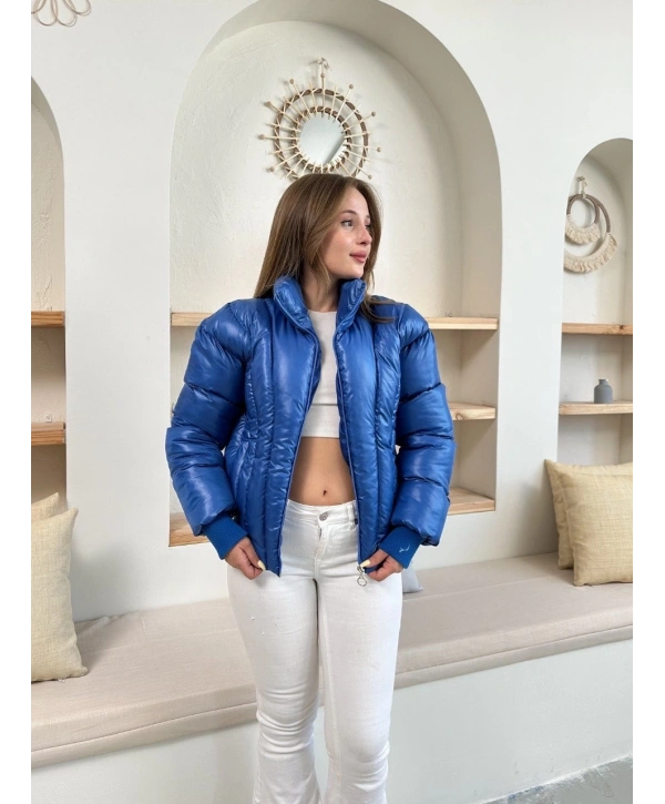 Puffer kısa mont mavi st25534