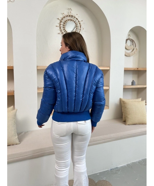 Puffer kısa mont mavi st25534