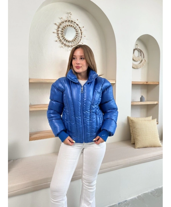 Puffer kısa mont mavi st25534