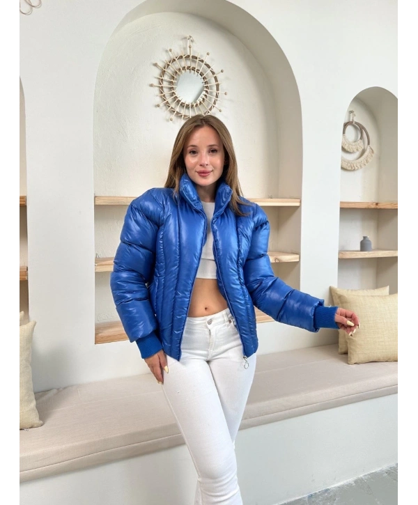 Puffer kısa mont mavi st25534