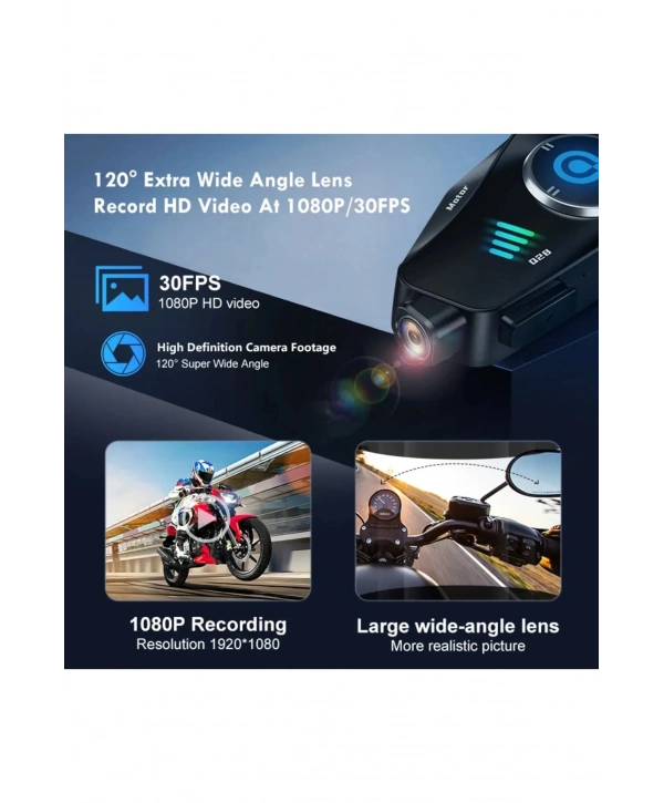 Q28 Motosiklet Kask Bluetooth Kulaklık 1080p Kamera Interkom Kulaklık Su Geçirmez Intercom