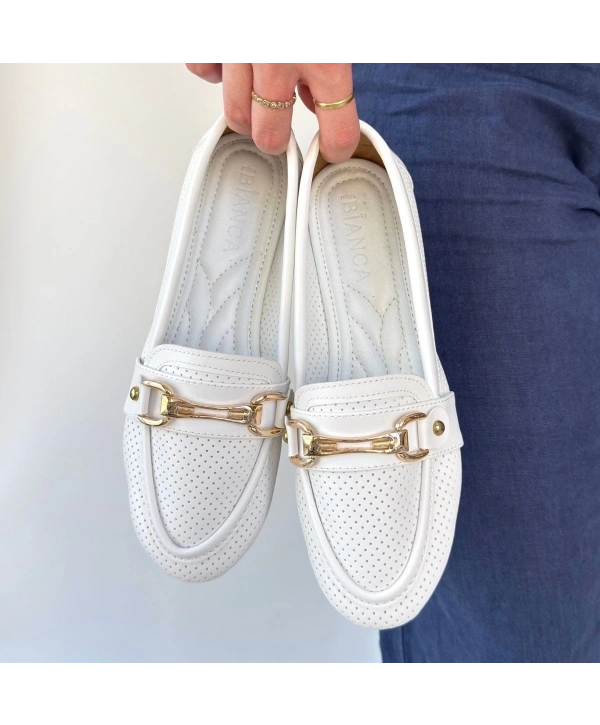 Rain Beyaz Cilt Babet Ayakkabı