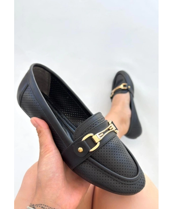 Rain Siyah Cilt Babet Ayakkabı