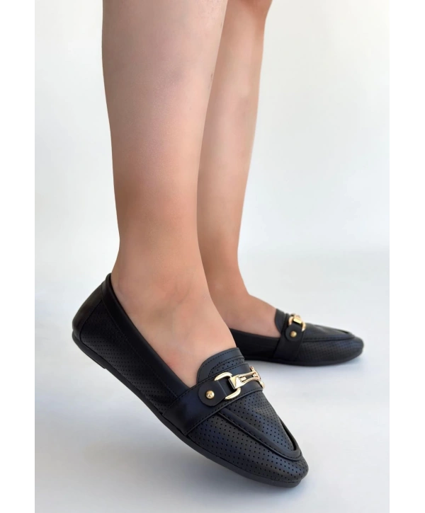 Rain Siyah Cilt Babet Ayakkabı