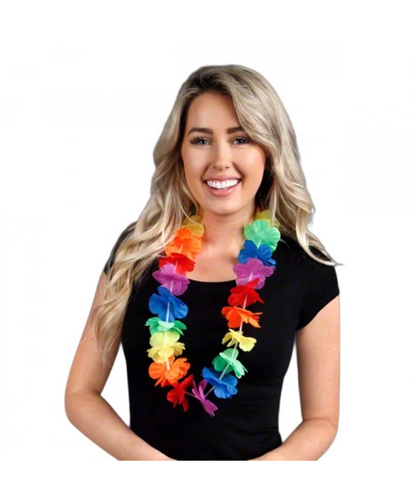 Hawaii Çiçekli Boyun Kolyesi - Renkli Tropikal Parti Leisi