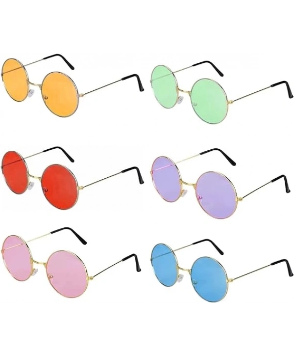Renkli Lennon Retro İmaj Gözlükleri 6 Renk 6 Adet