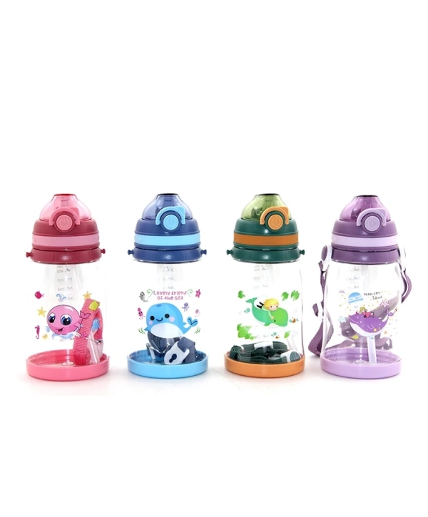 Renkli Pipetli Suluk 550 Ml Bpa İçermez Alk2969