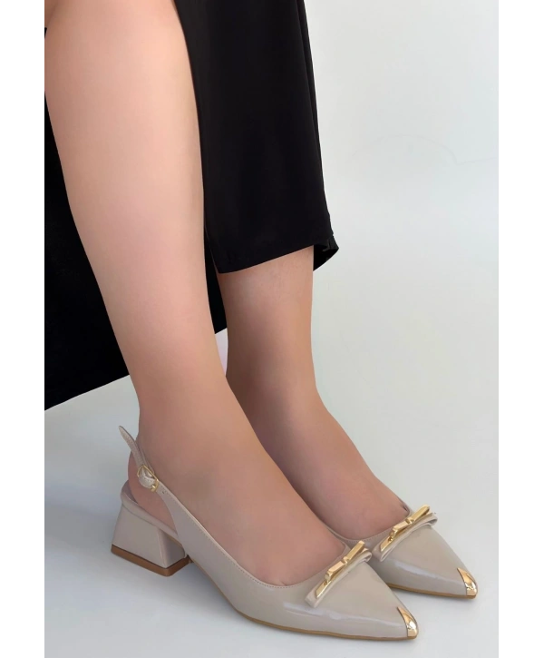 Ricy Bej Rugan Topuklu Ayakkabı