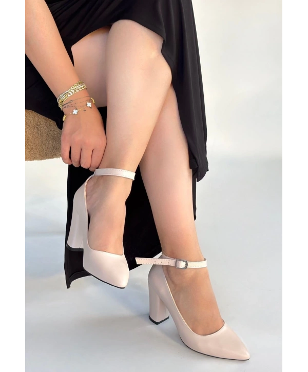 Rity Bej Cilt Topuklu Ayakkabı