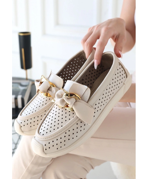 Riwan Bej Cilt Babet Ayakkabı