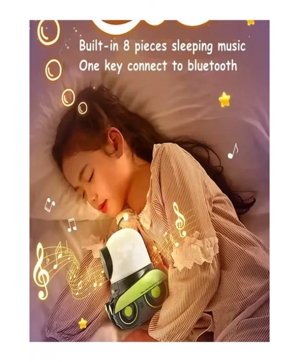 Robot Projeksiyon Gece Lambası Hoparlörlü Şarjlı Yıldızlı Gökyüzü Temalı Led Projeksiyon Lambası