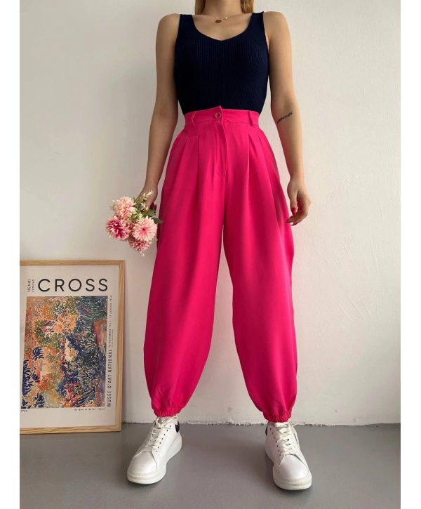 Şalvar pantolon fuşya s23202