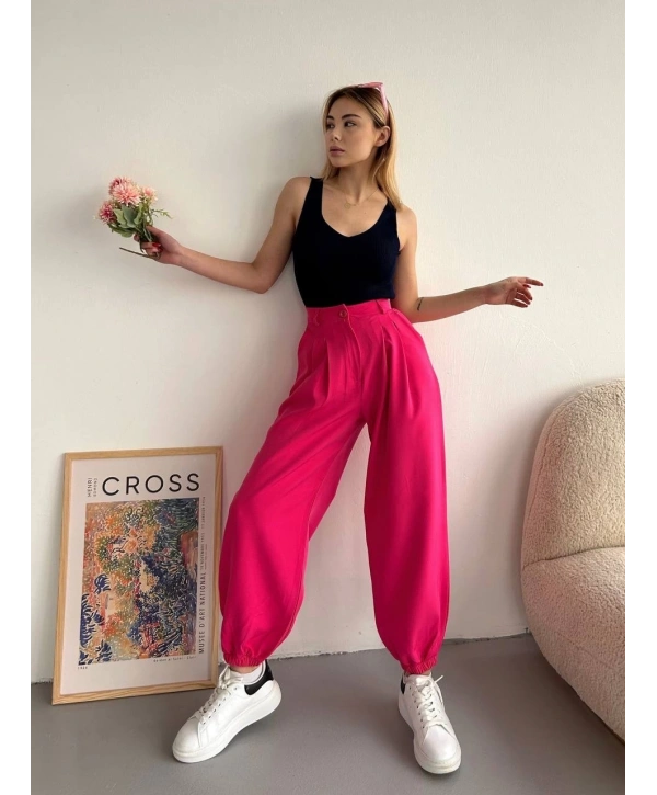 Şalvar pantolon fuşya s23202