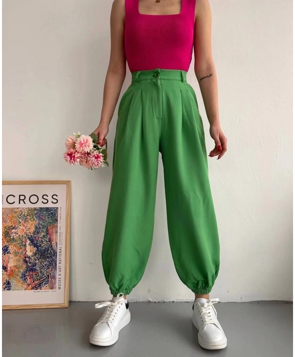 Şalvar pantolon yeşil s23202