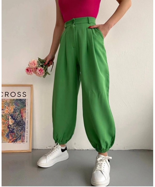 Şalvar pantolon yeşil s23202