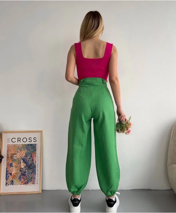 Şalvar pantolon yeşil s23202