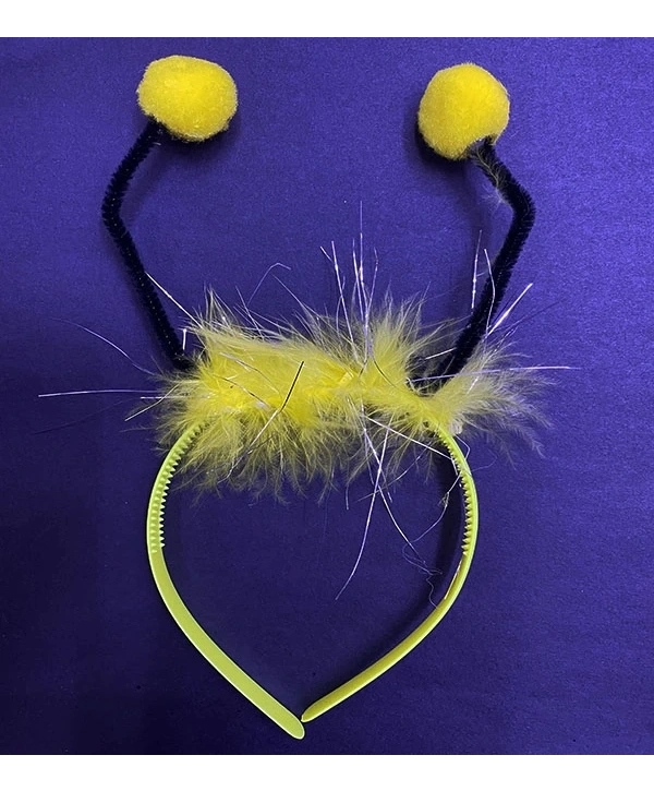 Sarı Ponponlu Gösteriler İçin Plastik Arı Maya Tacı