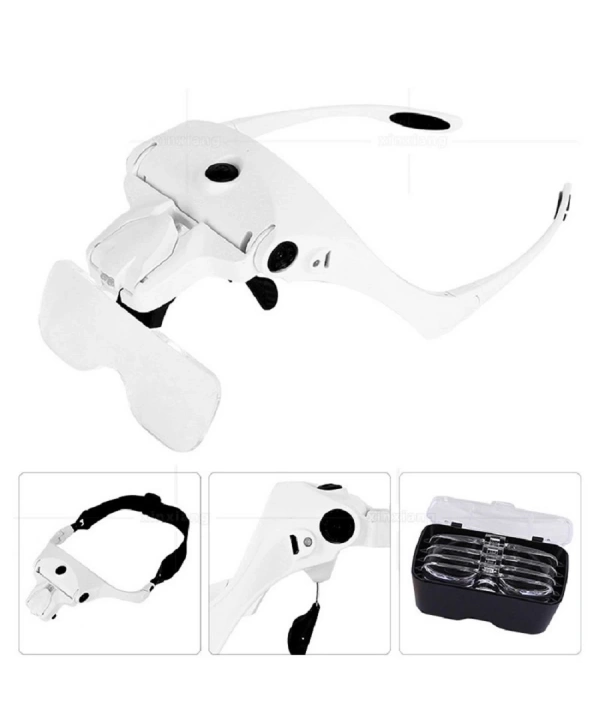 Şarjlı Gözlük Büyüteç Çalışma Büyüteci 5 Lensli 9892b2c