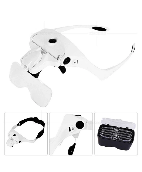 Şarjlı Gözlük Büyüteç Çalışma Büyüteci 5 Lensli 9892b2c