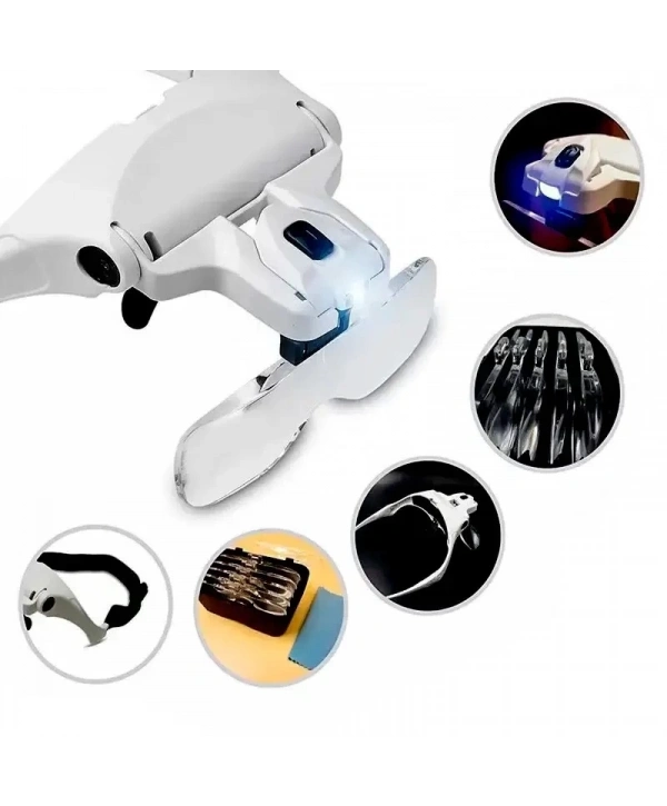 Şarjlı Gözlük Büyüteç Çalışma Büyüteci 5 Lensli 9892b2c