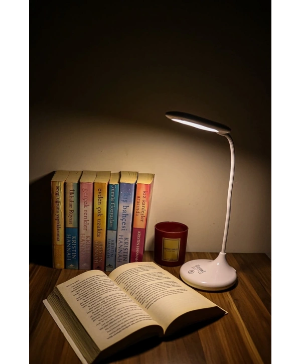 Şarjlı Sarı Ve Beyaz Renk Masa Lambası  Wt-005