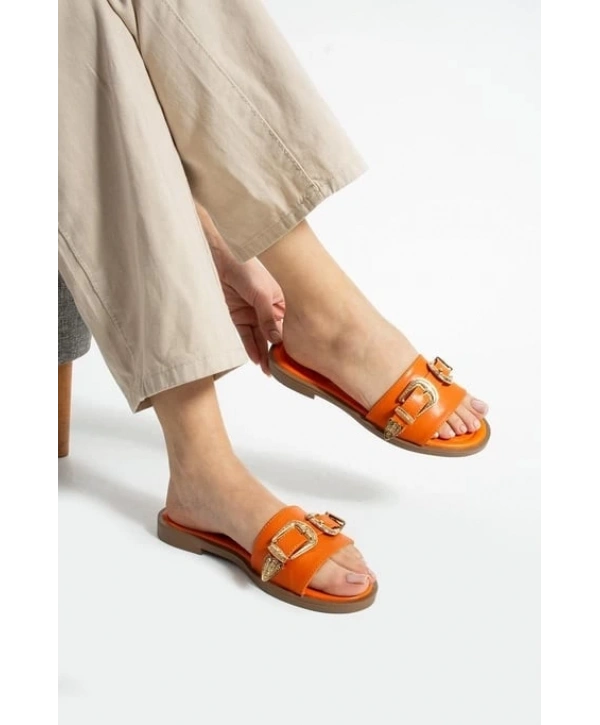 Sene Turuncu Cilt Terlik