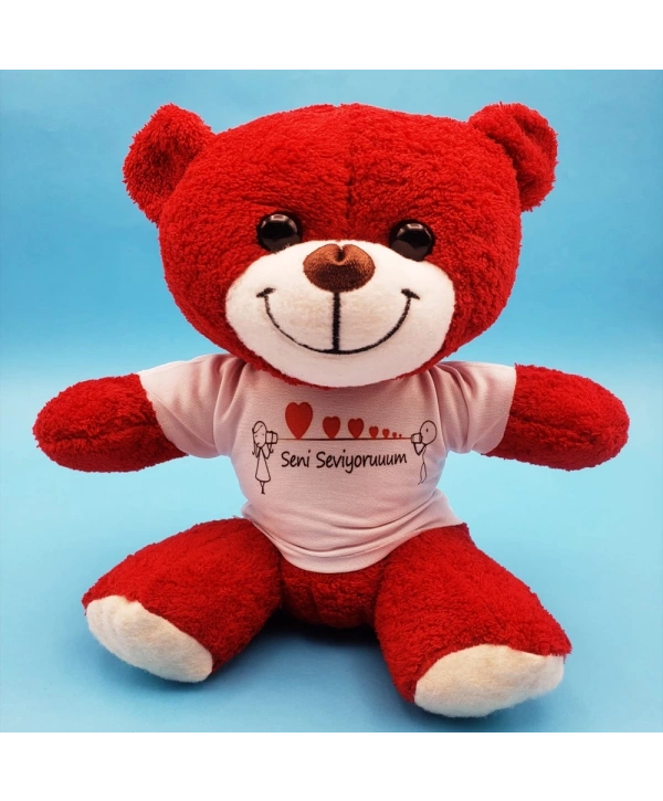 Seni Seviyorum Tasarımlı Oyuncak Ayı