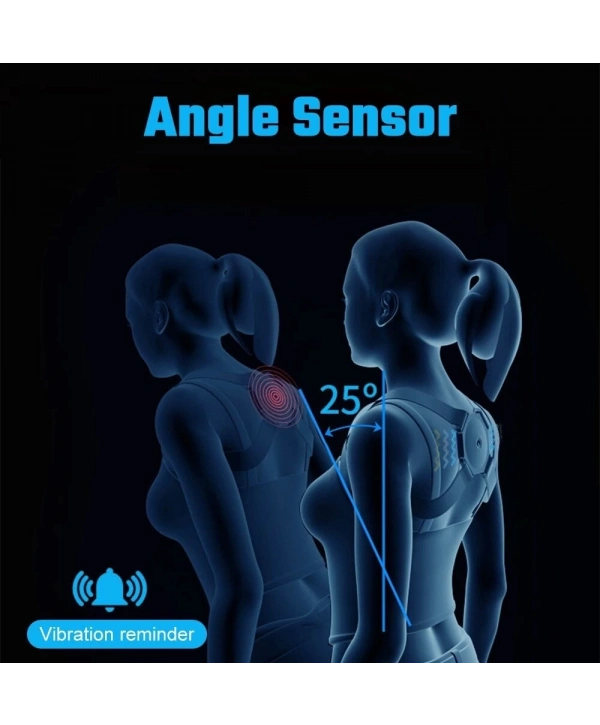 Sensörlü Dik Duruş Korsesi Şarjlı Titreşimli