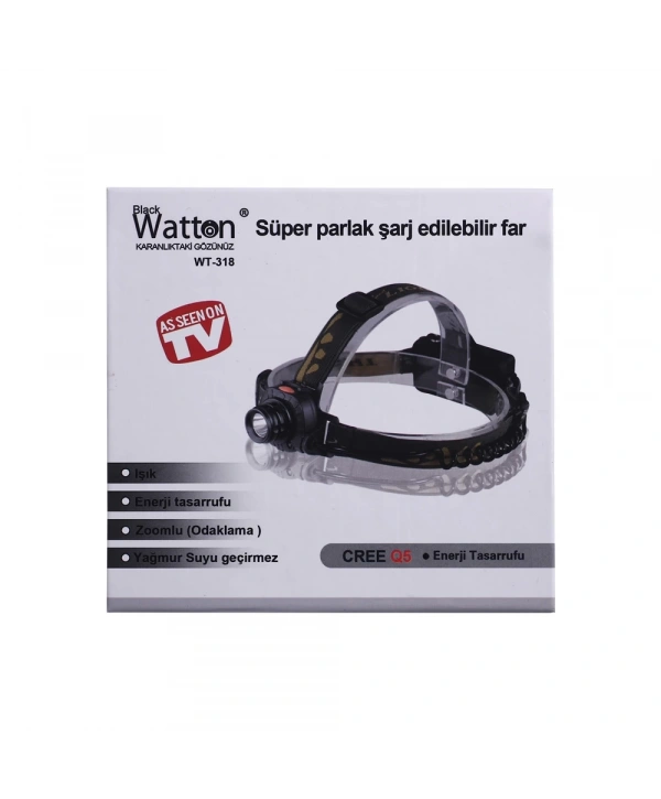 Sensörlü Şarjlı Kafa Lambası  Wt-318