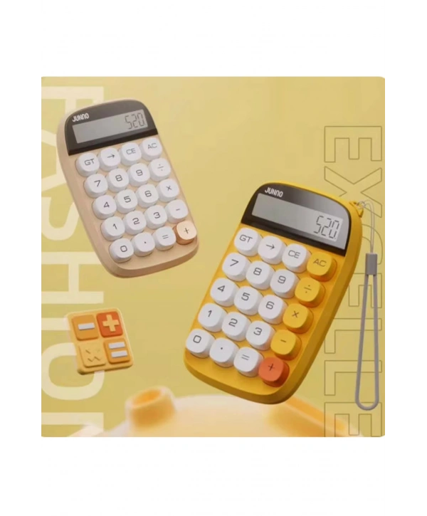 Sevimli Kare Tuşlu 10 Haneli Ldc Ekran Hesap Makinası Kahverengı