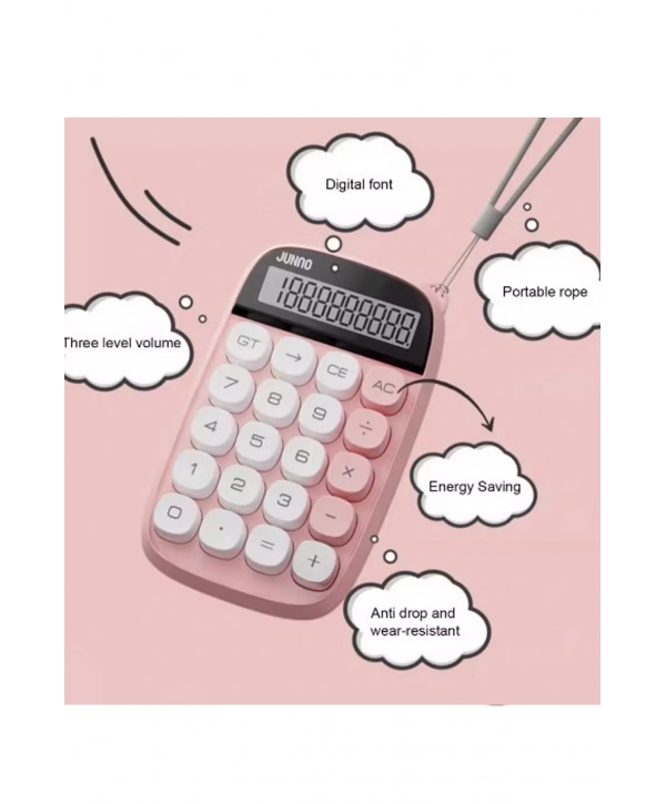 Sevimli Kare Tuşlu 10 Haneli Ldc Ekran Hesap Makinası Kahverengı