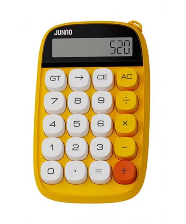 Sevimli Kare Tuşlu 10 Haneli Ldc Ekran Hesap Makinası Sarı