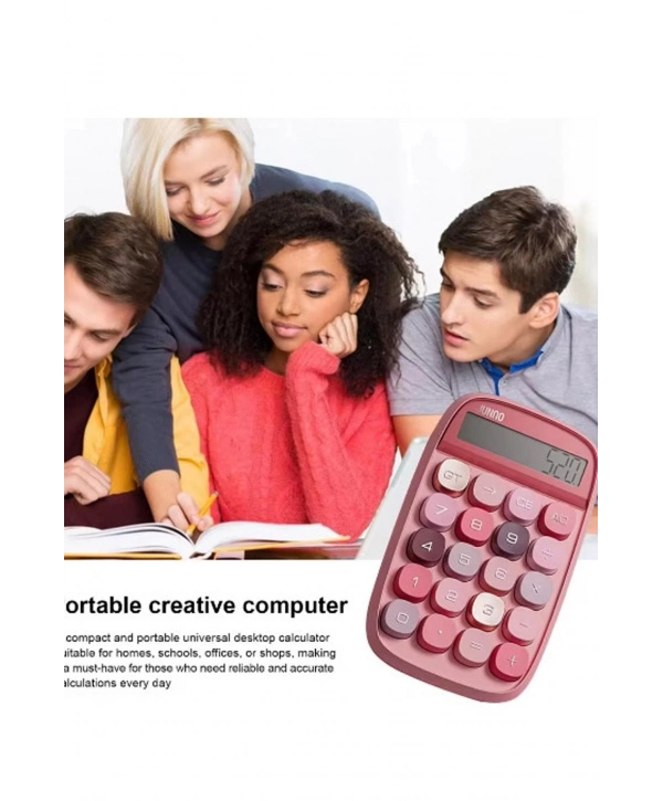 Sevimli Kare Tuşlu 10 Haneli Ldc Ekran Hesap Makinası Sarı