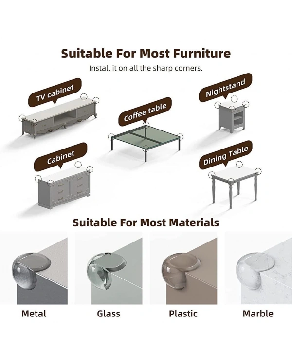 Silikon Şeffaf Masa Kenar , Köşe  Koruması