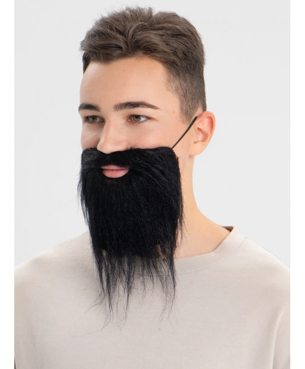 Siyah Renk Takma Sakal Bıyık Takımı