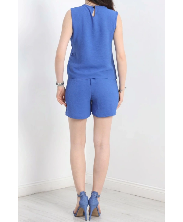 Şortlu Ayrobin takım mavi