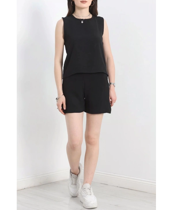 Şortlu Ayrobin takım siyah