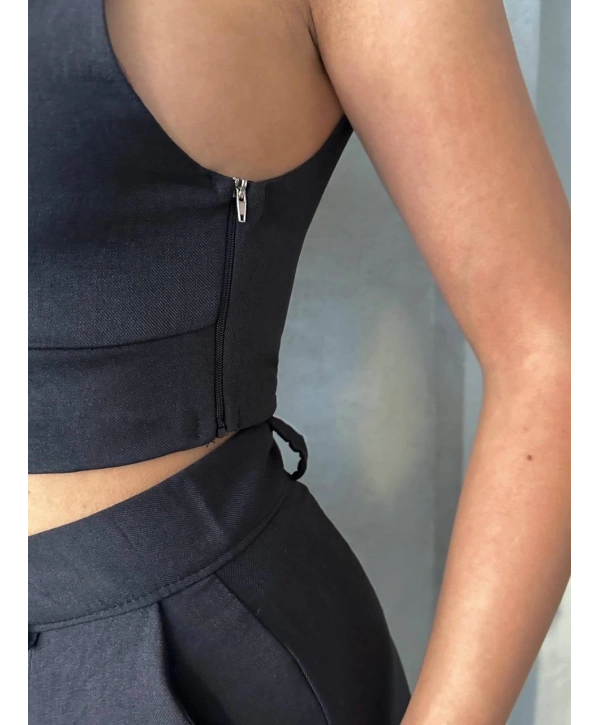 Şortlu keten takım s255014