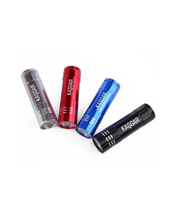 Süper Parlak 9 Ledli Metal Mini El Feneri